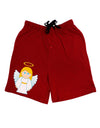 Cute Christmas Angel Girl Adult Lounge Shorts - Red or Black-Lounge Shorts-TooLoud-Red-Small-Davson Sales