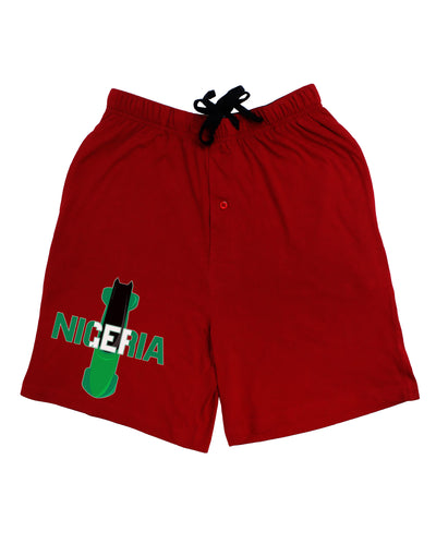 Nigeria Bobsled Adult Lounge Shorts by TooLoud-Lounge Shorts-TooLoud-Red-Small-Davson Sales