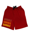 Gobble Gobble Gobble - Thanksgiving Adult Lounge Shorts-Lounge Shorts-TooLoud-Red-Small-Davson Sales