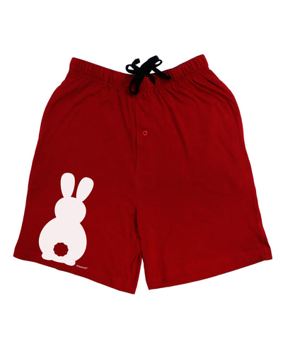 Cute Bunny Silhouette with Tail Adult Lounge Shorts - Red or Black by TooLoud-Lounge Shorts-TooLoud-Black-Small-Davson Sales