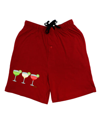 Margaritas - Mexican Flag Colors - Cinco de Mayo Adult Lounge Shorts - Red or Black by TooLoud-Lounge Shorts-TooLoud-Black-Small-Davson Sales