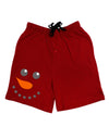 Snowman Face Christmas Adult Lounge Shorts - Red or Black-Lounge Shorts-TooLoud-Red-Small-Davson Sales