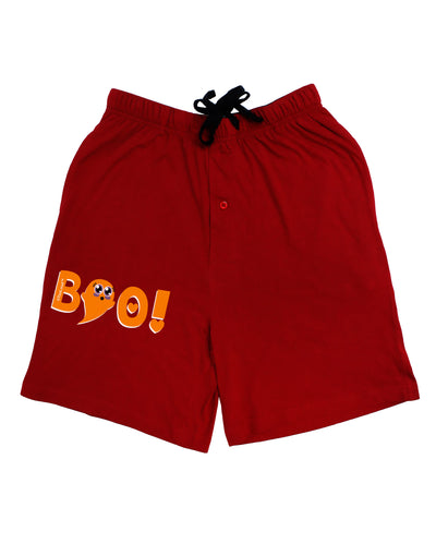 Cute Boo Text Orange Relaxed Adult Lounge Shorts-Lounge Shorts-TooLoud-Red-Small-Davson Sales