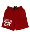 Turning the Power On Adult Lounge Shorts-Lounge Shorts-TooLoud-Red-Small-Davson Sales