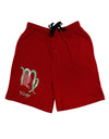 Virgo Symbol Adult Lounge Shorts-Lounge Shorts-TooLoud-Red-Small-Davson Sales