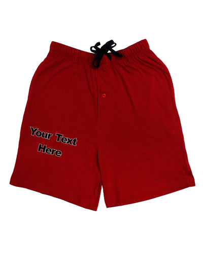 Enter Your Own Words Customized Text Adult Lounge Shorts-Lounge Shorts-TooLoud-Red-Small-Davson Sales