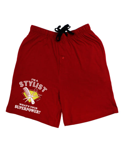 Stylist - Superpower Adult Lounge Shorts-Lounge Shorts-TooLoud-Red-Small-Davson Sales