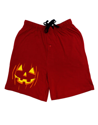 Halloween Pumpkin Smile Jack O Lantern Adult Lounge Shorts - Red or Black by TooLoud-TooLoud-Red-Small-Davson Sales