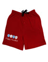 Happy Hanukkah Blue Dreidels Adult Lounge Shorts - Red or Black-Lounge Shorts-TooLoud-Red-Small-Davson Sales