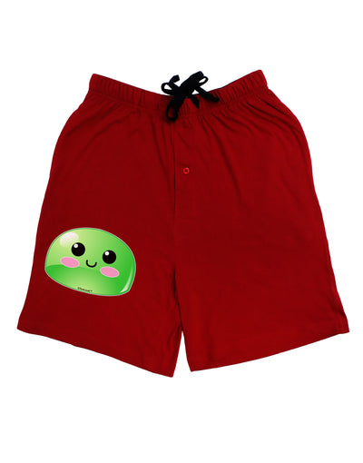 Cute RPG Slime - Green Adult Lounge Shorts - Red or Black by TooLoud-Lounge Shorts-TooLoud-Black-Small-Davson Sales