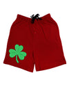 Shamrock Vector Design Adult Lounge Shorts - Red or Black by TooLoud-Lounge Shorts-TooLoud-Red-Small-Davson Sales