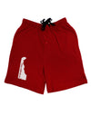 Delaware - United States Shape Adult Lounge Shorts - Red or Black by TooLoud-Lounge Shorts-TooLoud-Red-Small-Davson Sales