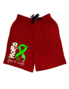 Hope for a Cure - Lime Green Ribbon Lyme Disease - Flowers Adult Lounge Shorts-Lounge Shorts-TooLoud-Red-Small-Davson Sales