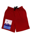 Watercolor Lighthouse 2 Adult Lounge Shorts-Lounge Shorts-TooLoud-Red-Small-Davson Sales