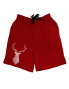 Majestic Stag Distressed Adult Lounge Shorts-Lounge Shorts-TooLoud-Red-Small-Davson Sales