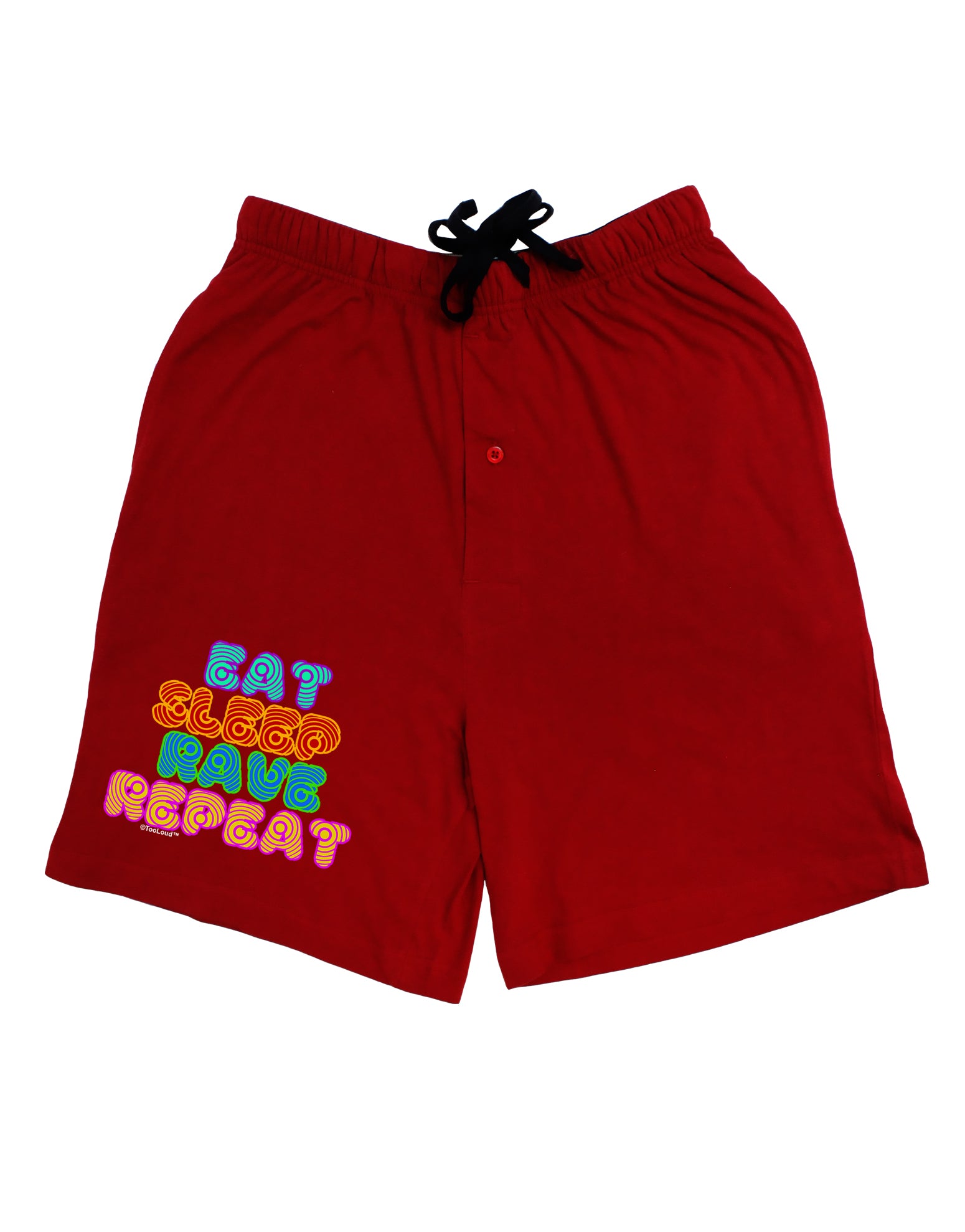 Eat Sleep Rave Repeat Hypnotic Adult Lounge Shorts by TooLoud-Lounge Shorts-TooLoud-Black-Small-Davson Sales