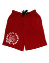 Tacos Y Cervezas Dark Adult Lounge Shorts Red- 2XL Tooloud