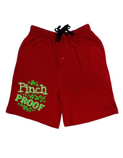 Pinch Proof St Patricks Day Adult Lounge Shorts-Lounge Shorts-TooLoud-Red-Small-Davson Sales