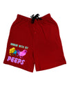 Hangin With My Peeps Adult Lounge Shorts-Lounge Shorts-TooLoud-Red-Small-Davson Sales