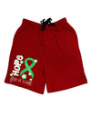 Hope for a Cure - Light Green Ribbon Celiac Disease - Flowers Adult Lounge Shorts-Lounge Shorts-TooLoud-Red-Small-Davson Sales