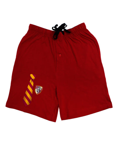 Wizard Tie Red and Yellow Adult Lounge Shorts-Lounge Shorts-TooLoud-Red-Small-Davson Sales