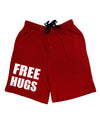 Free Hugs Adult Lounge Shorts-Lounge Shorts-TooLoud-Red-Small-Davson Sales