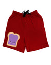 Cute Matching Design - PB and J - Jelly Adult Lounge Shorts - Red or Black by TooLoud-Lounge Shorts-TooLoud-Black-Small-Davson Sales