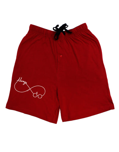 Always Infinity Symbol Adult Lounge Shorts-Lounge Shorts-TooLoud-Red-Small-Davson Sales