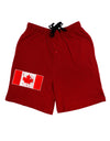 Distressed Canadian Flag Maple Leaf Adult Lounge Shorts - Red or Black by TooLoud-TooLoud-Red-Small-Davson Sales