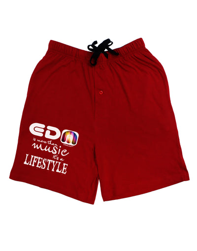 EDM - A Lifestyle Relaxed Adult Lounge Shorts-Lounge Shorts-TooLoud-Red-Small-Davson Sales