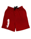 White Feather Adult Lounge Shorts-Lounge Shorts-TooLoud-Red-Small-Davson Sales