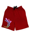 Tropical Feathers Adult Lounge Shorts-Lounge Shorts-TooLoud-Red-Small-Davson Sales