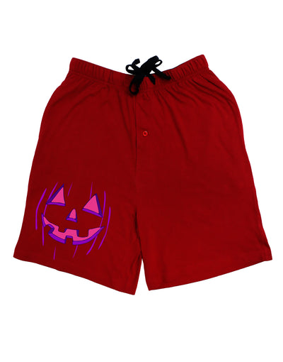 Halloween Glow Smiling Jack O Lantern Adult Lounge Shorts - Red or Black by TooLoud-TooLoud-Red-Small-Davson Sales