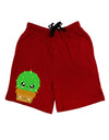 Cute Cactus Design Adult Lounge Shorts - Red or Black by TooLoud-Lounge Shorts-TooLoud-Black-Small-Davson Sales