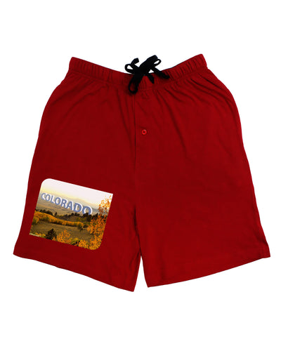 Colorado Postcard Gentle Sunrise Adult Lounge Shorts by-Lounge Shorts-TooLoud-Red-Small-Davson Sales