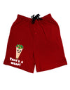 Thats A Wrap Cute Wrap Adult Lounge Shorts-Lounge Shorts-TooLoud-Red-Small-Davson Sales