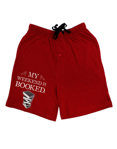 My Weekend Is Booked Adult Lounge Shorts-Lounge Shorts-TooLoud-Red-Small-Davson Sales