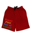 Happy First Day of School Adult Lounge Shorts-Lounge Shorts-TooLoud-Red-Small-Davson Sales