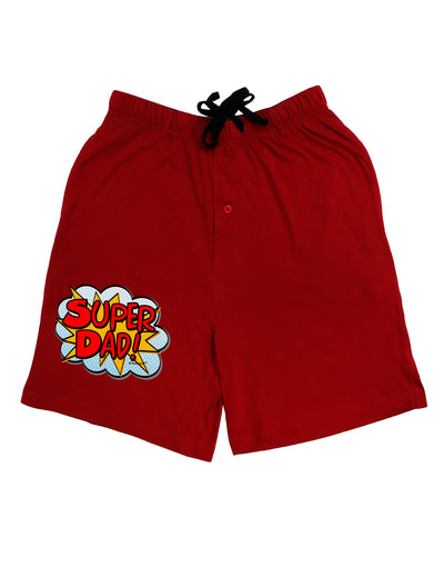 Super Dad - Superhero Comic Style Adult Lounge Shorts by TooLoud-Lounge Shorts-TooLoud-Black-Small-Davson Sales