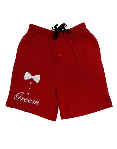 Tuxedo - Groom Adult Lounge Shorts-Lounge Shorts-TooLoud-Red-Small-Davson Sales