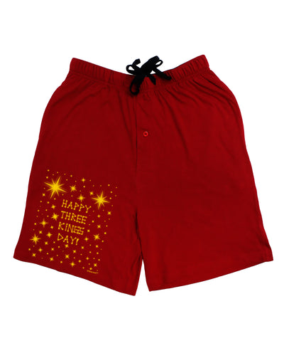 Happy Three Kings Day - Shining Stars Adult Lounge Shorts - Red or Black by TooLoud-Lounge Shorts-TooLoud-Black-Small-Davson Sales