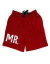 Matching Mr and Mrs Design - Mr Bow Tie Adult Lounge Shorts - Red or Black by TooLoud-Lounge Shorts-TooLoud-Black-Small-Davson Sales