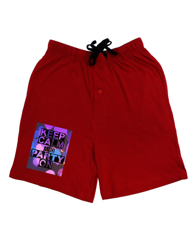 Keep Calm - Party Balloons Adult Lounge Shorts-Lounge Shorts-TooLoud-Red-Small-Davson Sales
