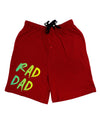 Rad Dad Design - 80s Neon Adult Lounge Shorts-Lounge Shorts-TooLoud-Red-Small-Davson Sales