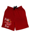 Faith Fuels us in Times of Fear Dark Adult Lounge Shorts Red- 2XL Tool