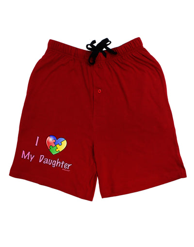 I Heart My Daughter - Autism Awareness Adult Lounge Shorts by TooLoud-Lounge Shorts-TooLoud-Black-Small-Davson Sales