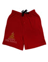 Happy Holidays Sparkles Relaxed Adult Lounge Shorts-Lounge Shorts-TooLoud-Red-Small-Davson Sales