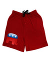 Republican Bubble Symbol Adult Lounge Shorts-Lounge Shorts-TooLoud-Red-Small-Davson Sales