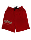 Ceci n'est pas une moustache Adult Lounge Shorts - Red or Black-Lounge Shorts-TooLoud-Red-Small-Davson Sales