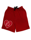 I Have a Heart On For You Adult Lounge Shorts - Red or Black-Lounge Shorts-TooLoud-Red-Small-Davson Sales